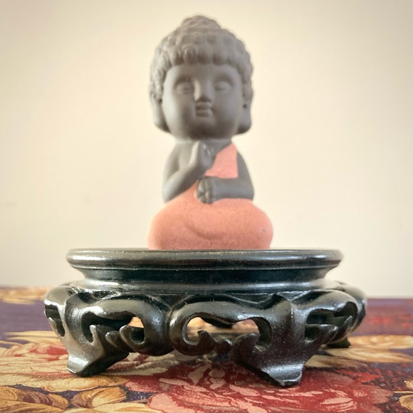 Chinese Rosewood carved lacquered footed wood lamp vase display base Vintage - Picture 2 of 8